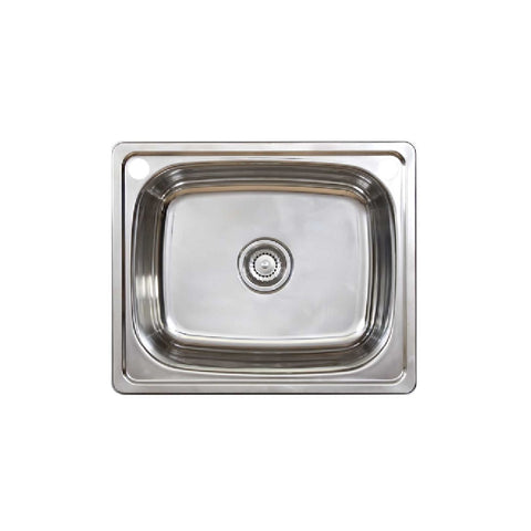 Seima Sink Acero 007 Single Bowl 610x510mm Abovemount (2 taphole short edge) Stainless Steel 191602