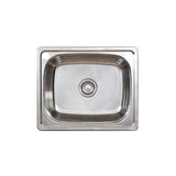 Seima Sink Acero 007 Single Bowl 610x510mm Abovemount With Overflow (Left taphole) Stainless Steel 191598