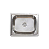 Seima Sink Acero 007 Single Bowl 610x510mm Abovemount With Overflow (No taphole) Stainless Steel 191596