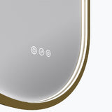 Euro Mirror Kapsel 500mm x 1000mm LED Oval Brass BRSKAP50100