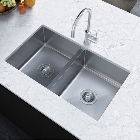 Amelie Deauville Kitchen Sink (Topmount/Undermount) 760x440x230mm (No Overflow) Stainless Steel BDOSSLUNSR760
