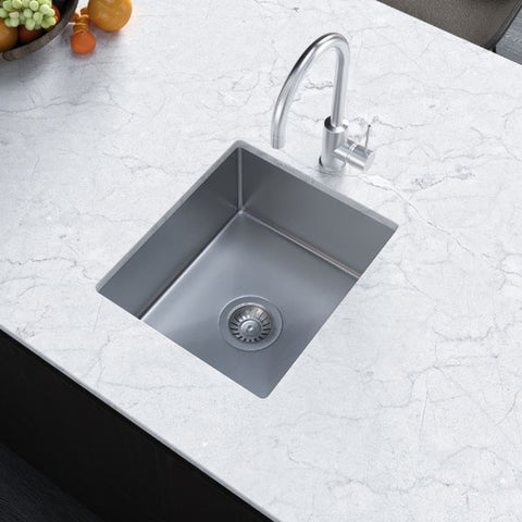 Amelie Deauville Kitchen Sink (Topmount/Undermount) 390x450x200mm (No Overflow) Stainless Steel BDOSSLUNSB390