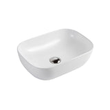 Amelie Deauville Curved Rentangle Above Counter Basin 460mm (No Overflow) Matte White BDOUSI460AVBMW