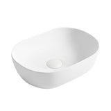 Amelie Deauville Oval Above Counter Basin 460mm (No Overflow) Matte White BDOPOL460AVBMW