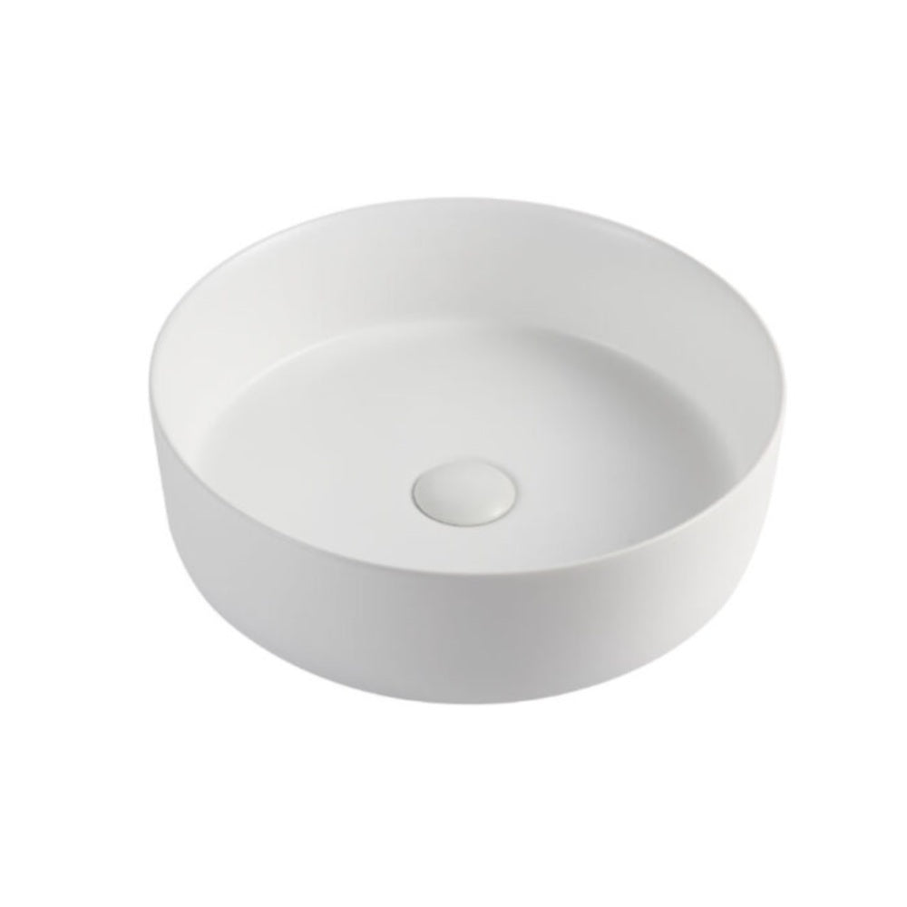 Amelie Deauville Round Above Counter Basin 360mm (No Overflow) Matte White BDOLUC360AVBMW