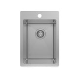Amelie Deauville Kitchen Sink w/ 1 Taphole (Topmount) 350x450x250mm (No Overflow) Stainless Steel BDOSSTRATL25
