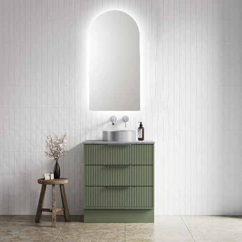 Amelie Lumi Arch LED Mirror Frameless 500 x 900mm (Touchless Sensor & Auto Demister)