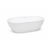 Amelie Petro Stone Bath Freestanding 1700mm (with Overflow) Matte White BDOSA17MWOF