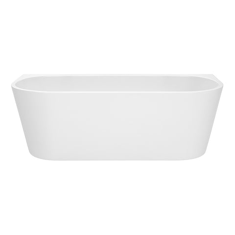 Amelie Deauville Back to Wall Freestanding Bath 1700mm (No Overflow) Gloss White BDOKIN1700BTWFB