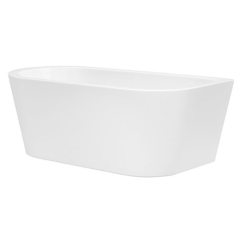 Amelie Deauville Back to Wall Freestanding Bath 1700mm (No Overflow) Gloss White BDOKIN1700BTWFB