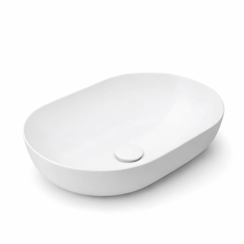Amelie Petro Stone Basin 500mm Matte White BDOSA24MWNOF