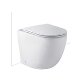 Seima Arko Toilet Floor Mount Flat Seat Matte White 192595