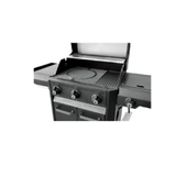 Artusi Chicago Gas Grill 3 Burners w/ Side Burner & Cabinet 140cm Matte Black & Anthracite ATBBQCG3