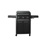 Artusi Chicago Gas Grill 3 Burners w/ Side Burner & Cabinet 140cm Matte Black & Anthracite ATBBQCG3