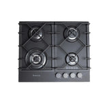 Artusi Built-In Gas Cooktop 600mm Black Glass AGH6400NB