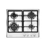 Artusi Gas Cooktop 60cm 4 Burner Stainless Steel PAGH600X