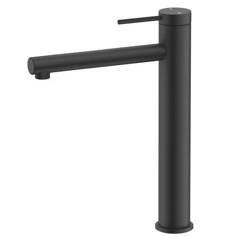 Bella Vista Mica Tall Basin Mixer Straight Black BMS-51-TALL-BLK