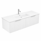Fienza Bayview Wall Hung Vanity 1200mm 2 Doors Ultra White Matt / Joli Matte White Top B120W-JM
