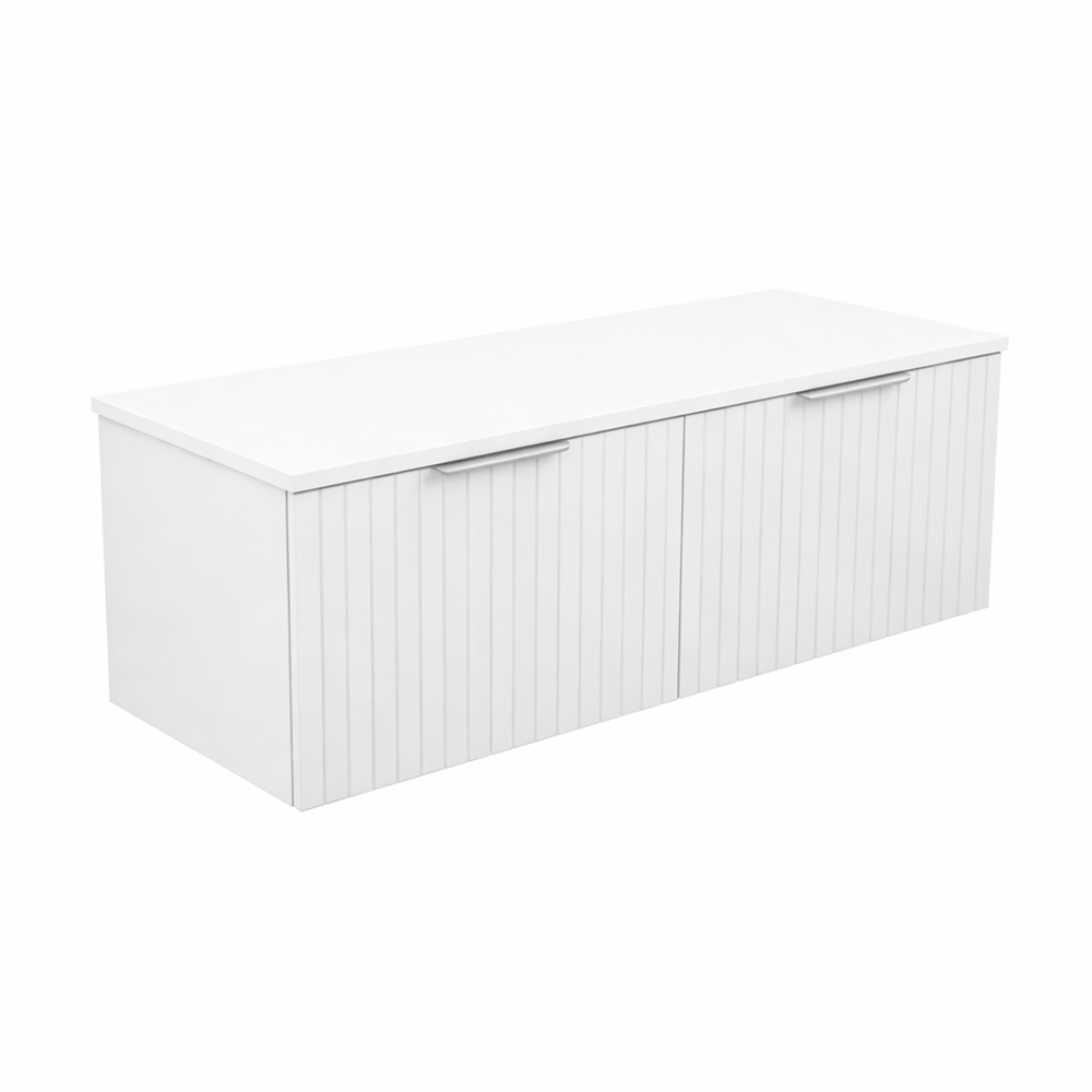 Fienza Bayview Wall Hung Cabinet Only 1200mm 2 Doors Ultra White Matt B120W