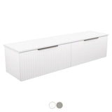 Fienza Bayview Wall Hung Cabinet Only 1800mm Single Bowl 2 Doors Ultra White Matt B180WS