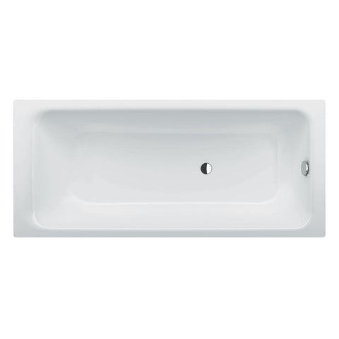 BetteSelect Drop In Bath 1800mm w/Chrome Overflow & Bath Filler White B3413WFB