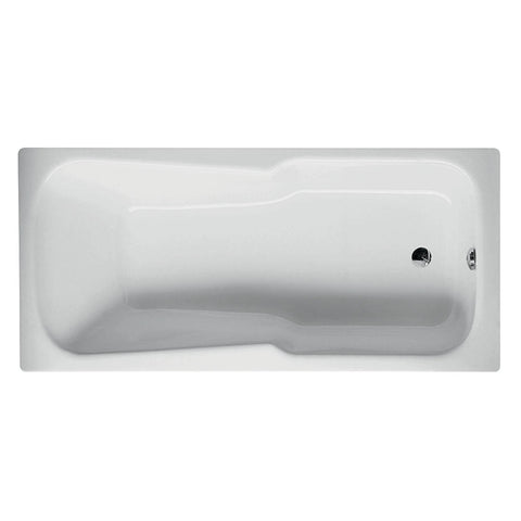 BetteSet Drop In Bath 1800mm w/Chrome Overflow White B3860WOB