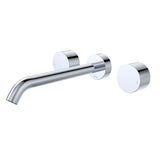 Fienza Kaya Round Taps Wall Basin /Bath 220mm Outlet Set Lead Free Chrome 338102-220-LF