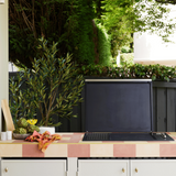 Artusi 3 Burner Built In Gas BBQ 80cm w/ Cast Iron Trivets Matte Black ABBQ2MB