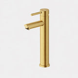 Amelie Essentiel Hi Rise Basin Mixer Round Pin Brushed Brass BDO18101BG