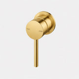 Amelie Essentiel Wall Mixer Round Pin Brushed Brass (Full Kit) BDO18104BG