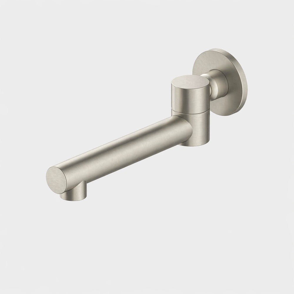 Amelie Essentiel Swivel Bath Spout 220mm Round Brushed Nickel BDO18105BN