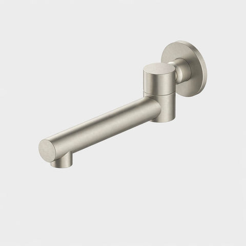 Amelie Essentiel Swivel Bath Spout 220mm Round Brushed Nickel BDO18105BN