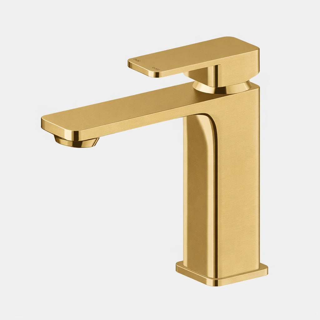Amelie Essentiel Basin Mixer Square Brushed Brass BDO19100BG