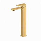 Amelie Essentiel Hi Rise Basin Mixer Square Brushed Brass BDO19101BG