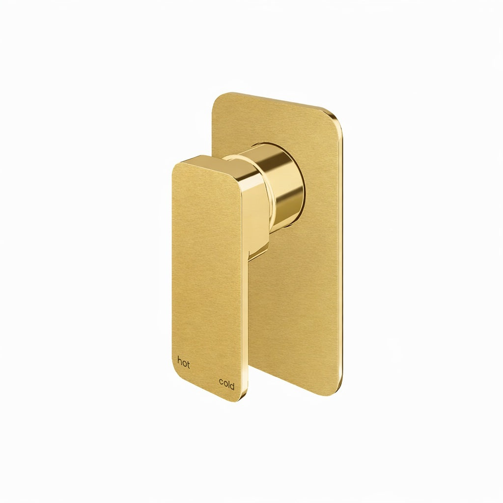 Amelie Essentiel Wall Mixer Square Brushed Brass (Full Kit) BDO19104BG