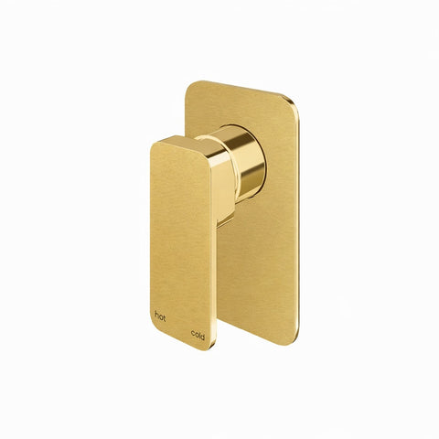 Amelie Essentiel Wall Mixer Square Brushed Brass (Full Kit) BDO19104BG