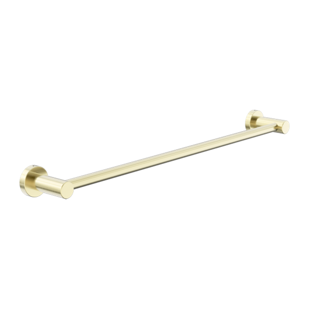 Amelie Royale Round Single Towel Rail 600mm Brushed Gold BDO2024BG
