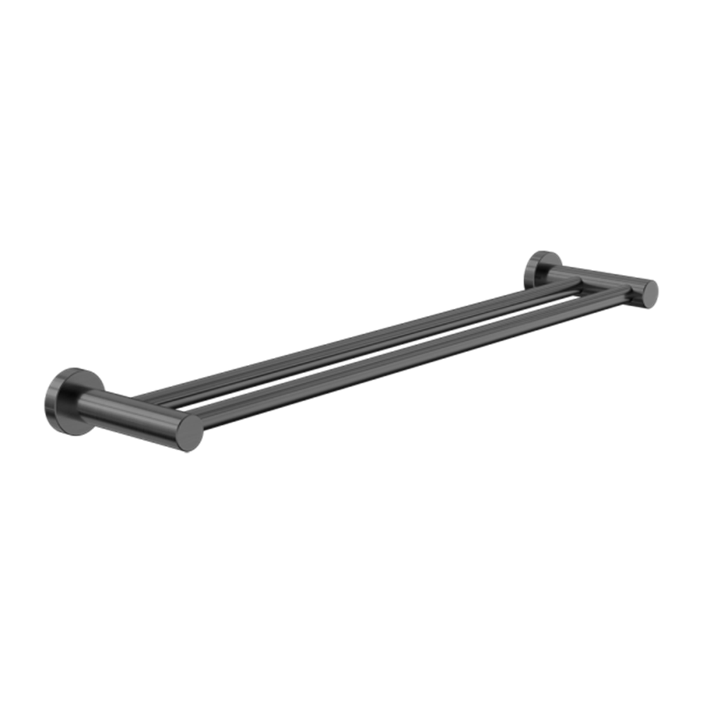 Amelie Royale Round Double Towel Rail 600mm Gunmetal BDO2024DGM