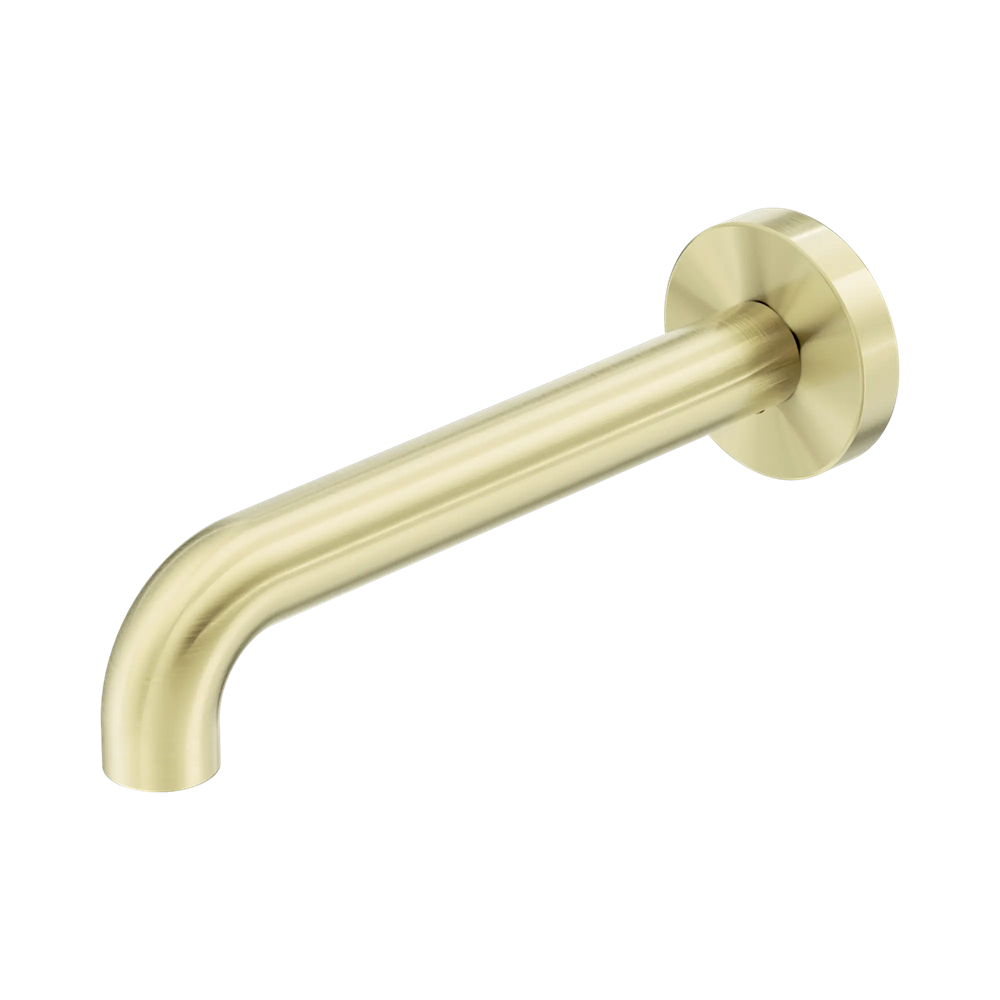 Amelie Royale II Wall Basin/Bath Spout Only Curved 185mm Brushed Gold BDO221903D185BG