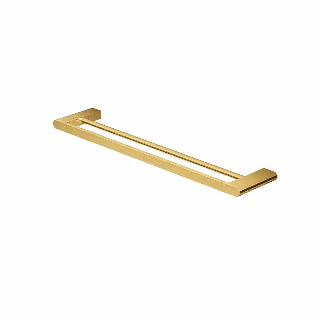 Amelie Essentiel Double Towel Rail 600mm Brushed Brass BDO25003BG