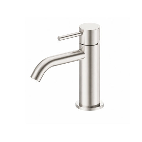 Amelie Royale II Basin Mixer Pin Curved Spout Brushed Nickel BDO25B014BN