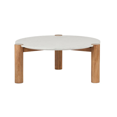 Grand Designs Ulan Coffee Table White/Oak 86x86x36cm