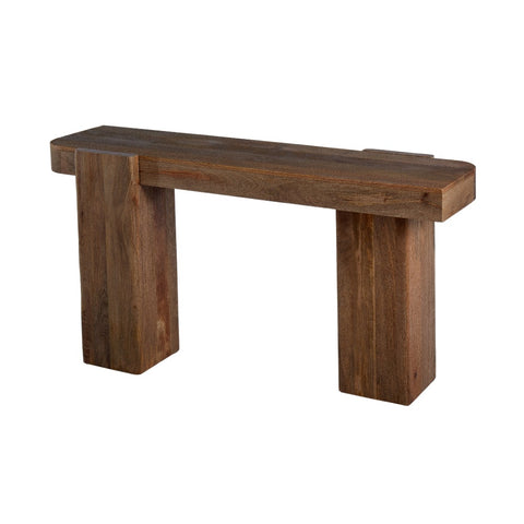 Grand Designs Wooden Block Console Table Natural Timber 152x43x76cm
