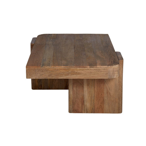 Grand Designs Wooden Block Coffee Table Natural Timber 100x100x45cm