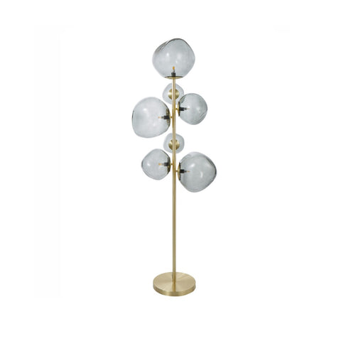 Grand Designs Athena Metallic Floor Lamp Black/Gold 55x28x160cm