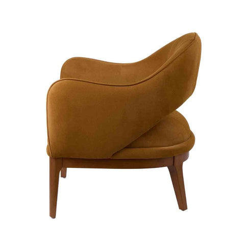 Academy Edwin Armchair Mustard/Walnut 78x74x75cm