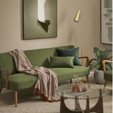 Academy Darcy 3 Seater Sofa Green Herringbone 180x78x81cm