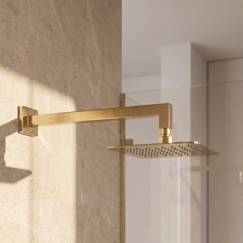 Amelie Essentiel Square Shower Arm 400mm Brushed Brass BDOIAR1108BG