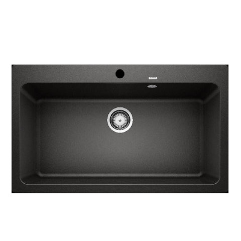 BLANCO Naya Xl 9 Sink Single Bowl 860X510X220mm Matte Black 526838 NAYAXL9BK5