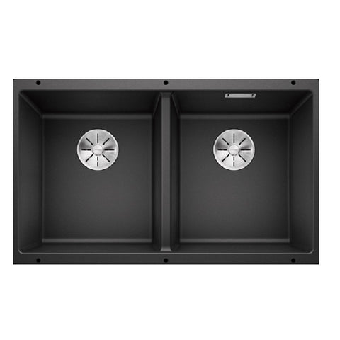BLANCO Sink Double Bowl 755mm Undermount Anthracite 526855 SUB350350UK5